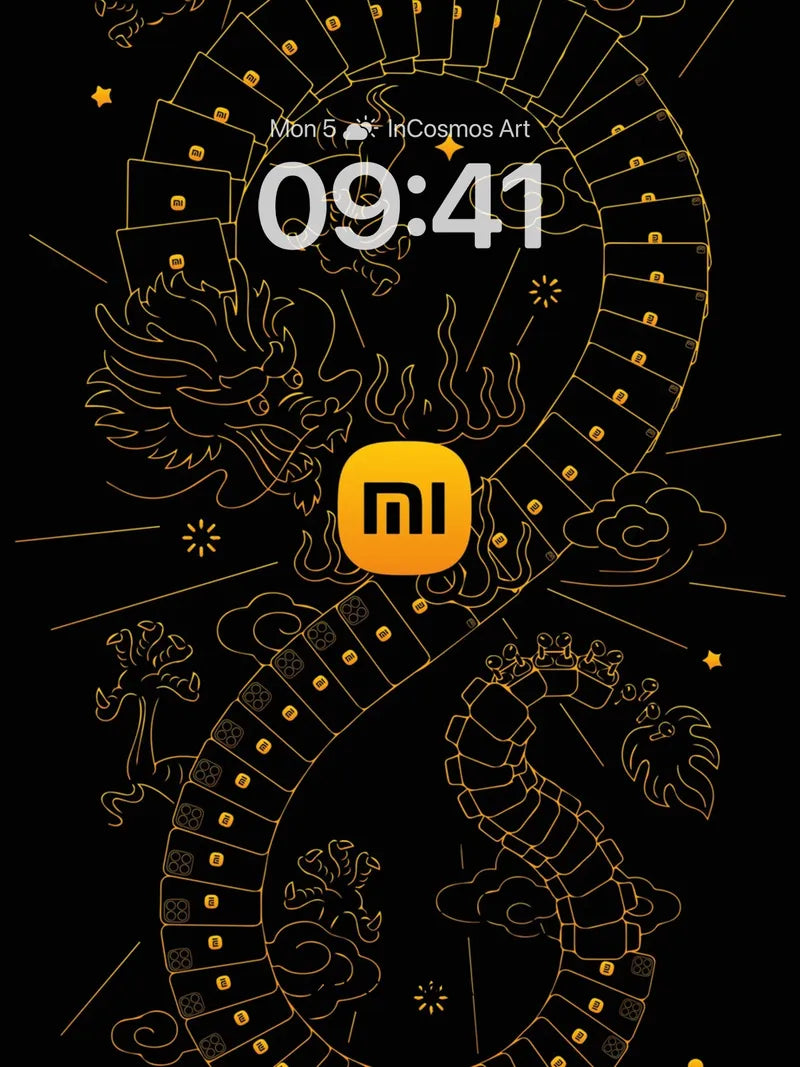 Golden Dragon Spiral Wallpaper with Mythic Light