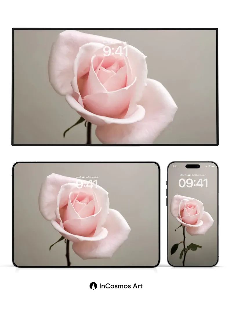 Serene Bloom Wallpaper with Velvet Petals