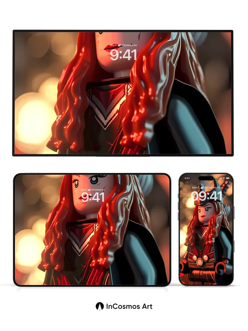 Crimson Whispers Wallpaper with Horned Majesty