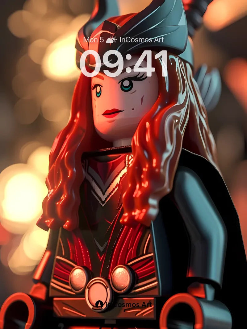 Crimson Whispers Wallpaper with Horned Majesty