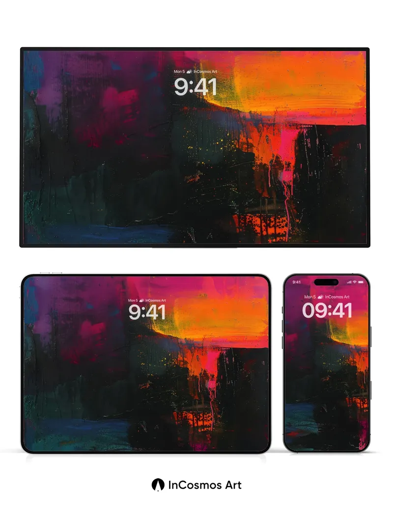 Crimson Eclipse Wallpaper with Shadowed Depths