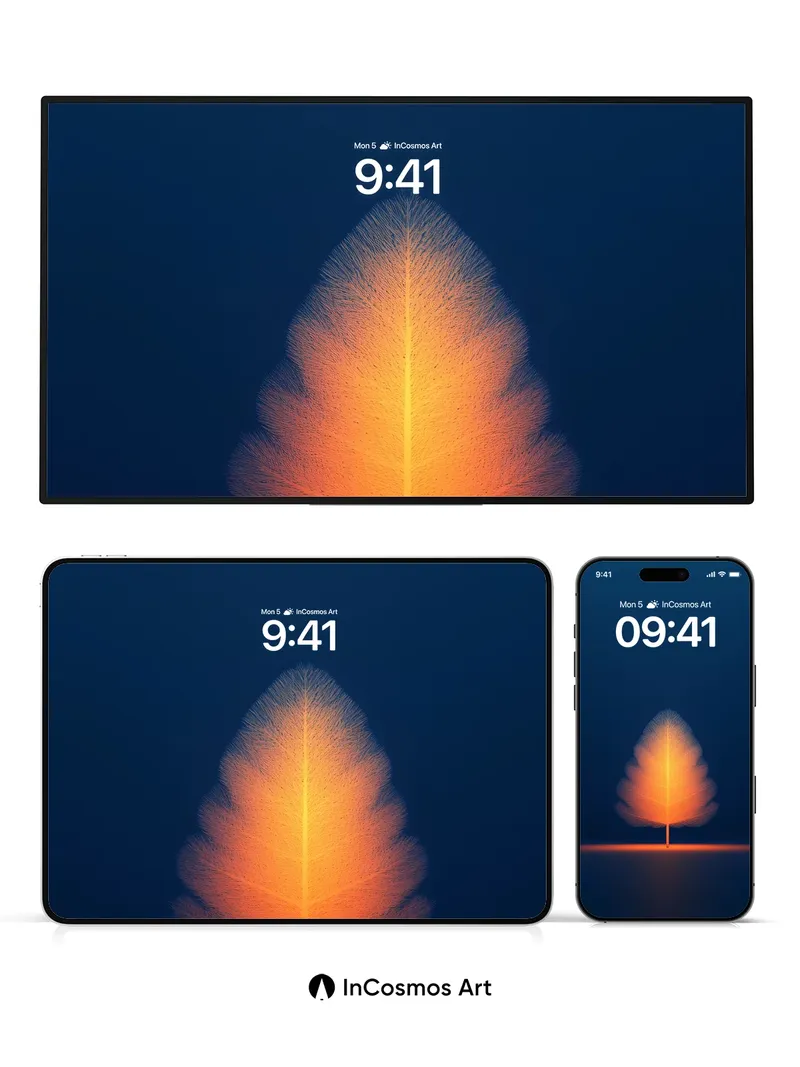 Luminous Feather Wallpaper with Ethereal Light