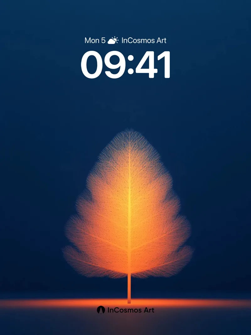 Luminous Feather Wallpaper with Ethereal Light