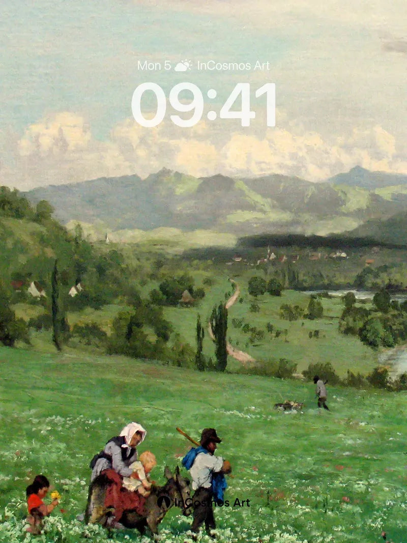 Pastoral Hush Wallpaper with Meadow Whispers