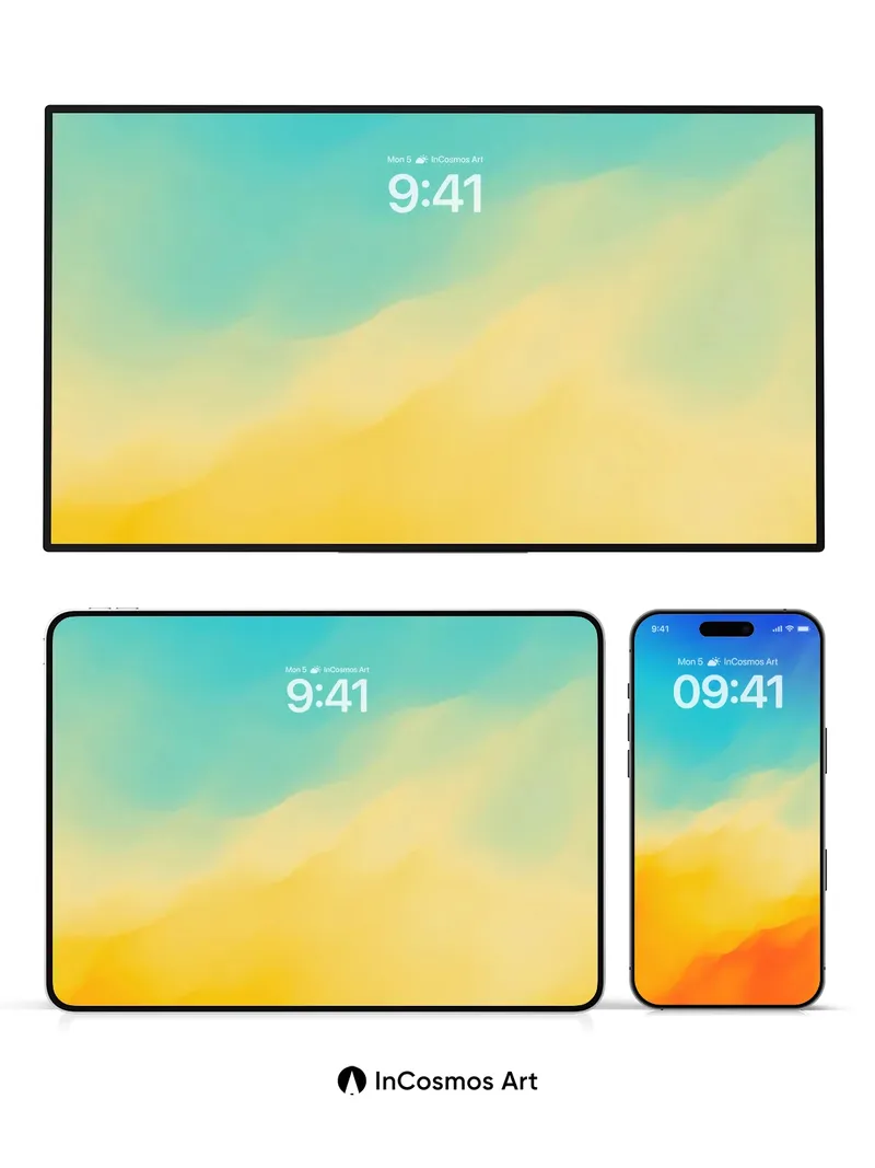 Serenity Gradient Wallpaper with Skyward Hues