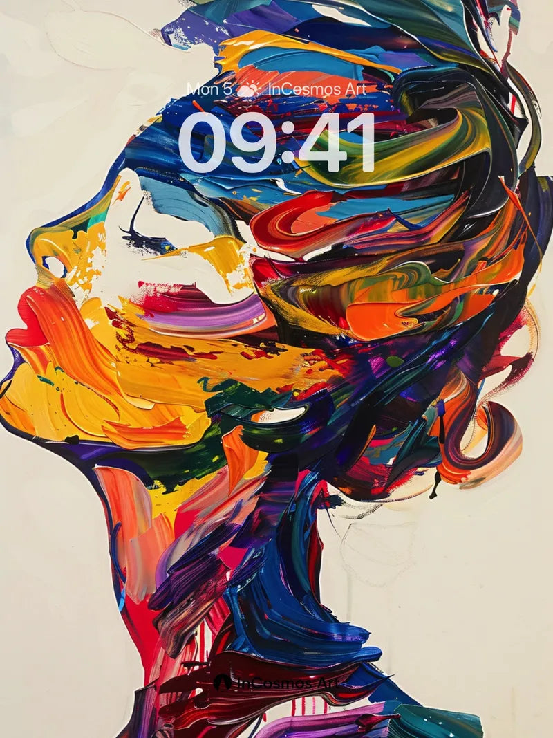 Chromatic Storm Wallpaper with Painted Soul wallpaper for iPhone, iPad & Mac