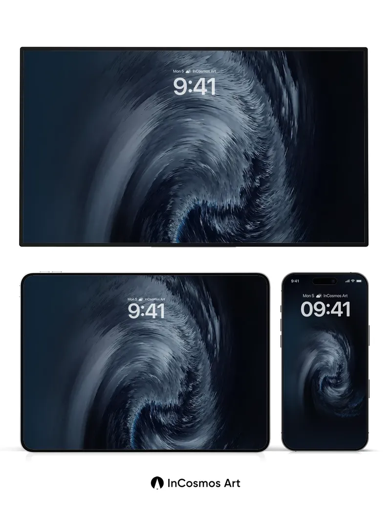 Void Spiral Wallpaper with Cosmic Breath