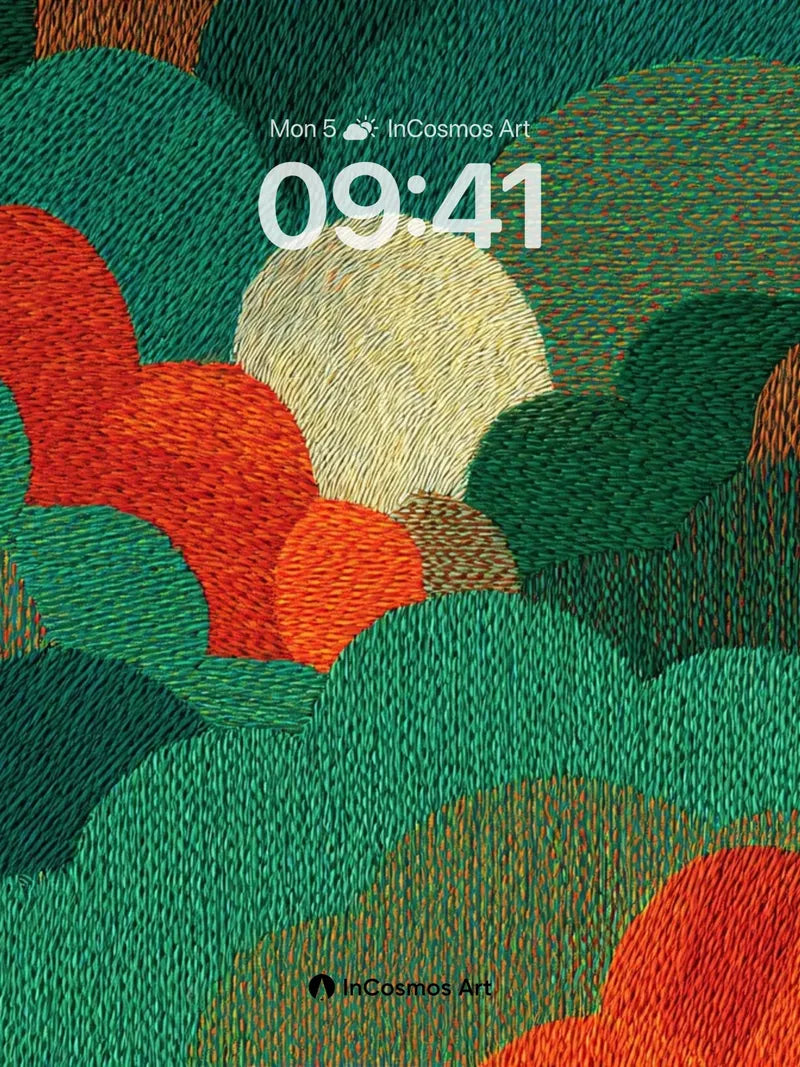 Ember Forest Wallpaper with Textured Light