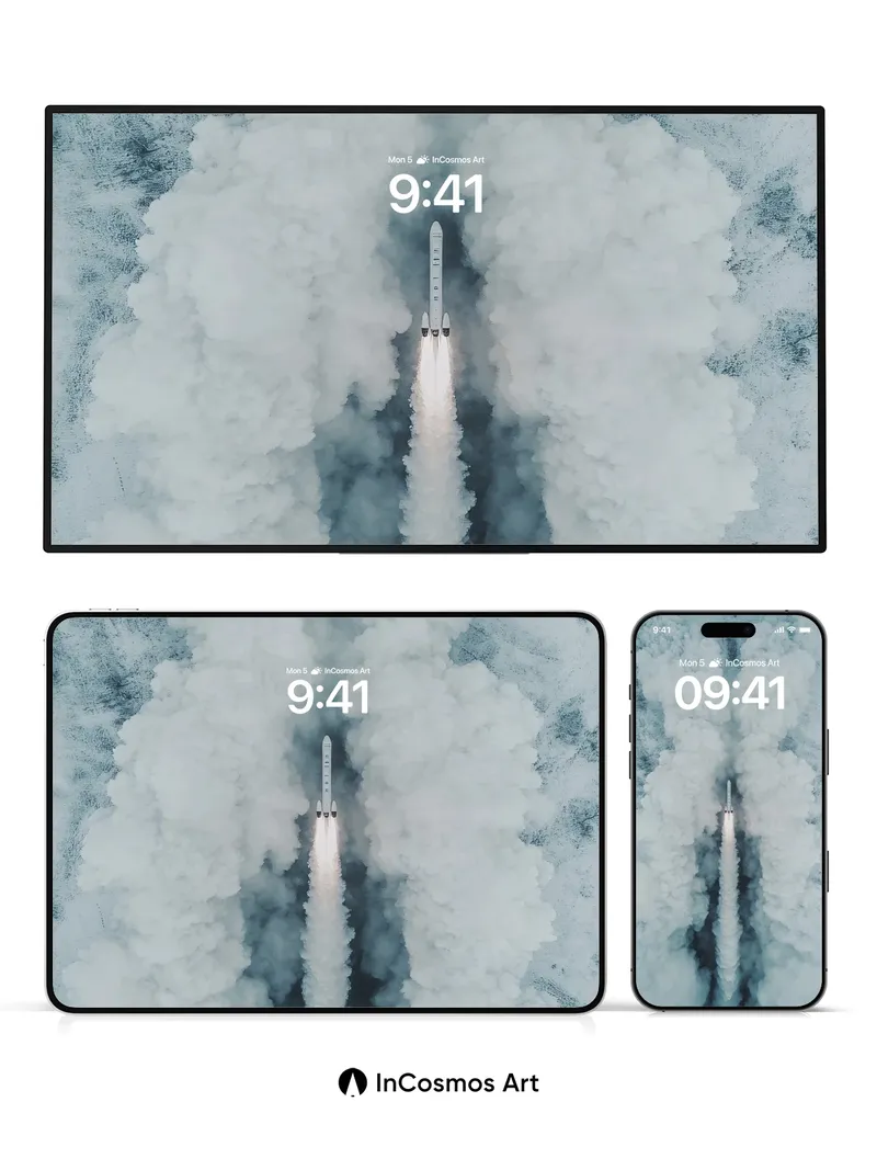 Ascendant Smoke Wallpaper with Celestial Trail