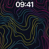 Neon Topography Wallpaper with Electric Trails wallpaper for iPhone, iPad & Mac