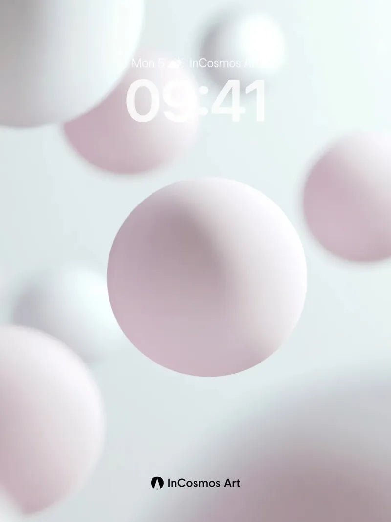 Serene Sphere Wallpaper with Floating Light