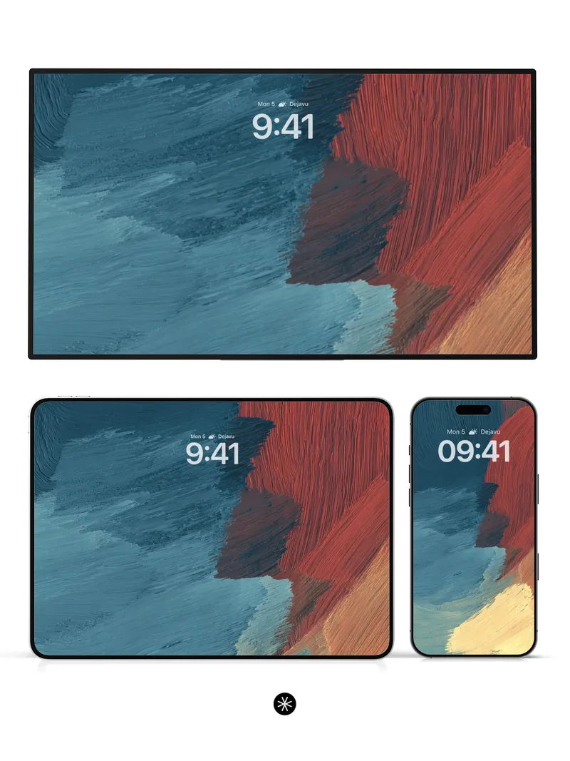 Fluid Emotions Abstract Wallpaper with Bold Strokes