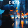 Rain-Streaked City Wallpaper with Neon Echoes wallpaper for iPhone, iPad & Mac