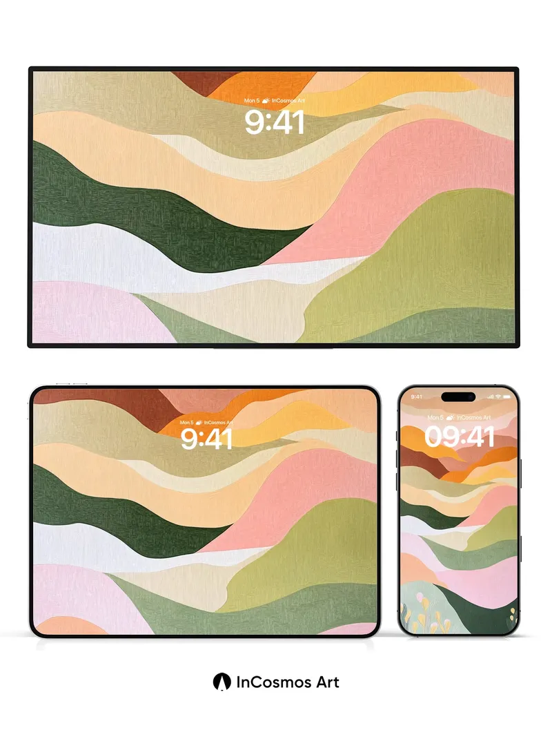 Serene Dune Wallpaper with Soft Earth Tones