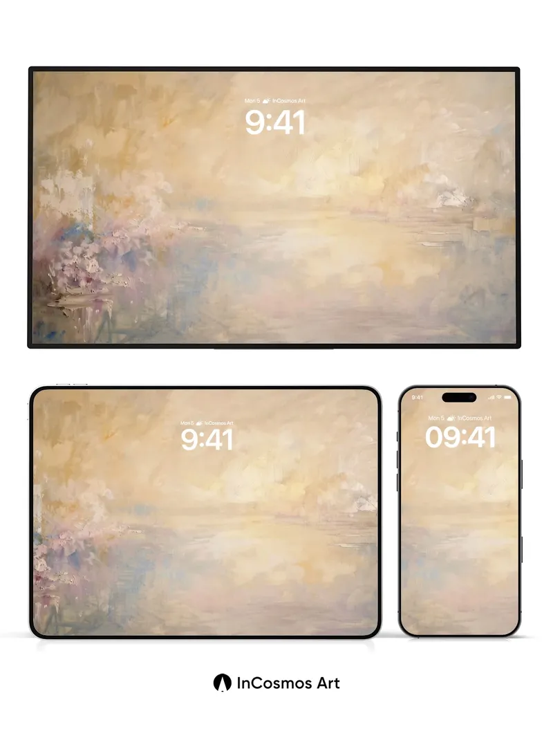 Hazy Bloom Wallpaper with Soft Light Veil