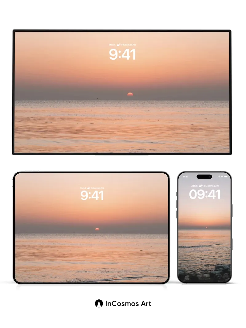 Serenity Sunset Wallpaper with Horizon Hush