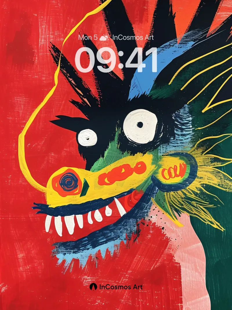 Fierce Mythic Dragon Wallpaper with Electric Whiskers wallpaper for iPhone, iPad & Mac