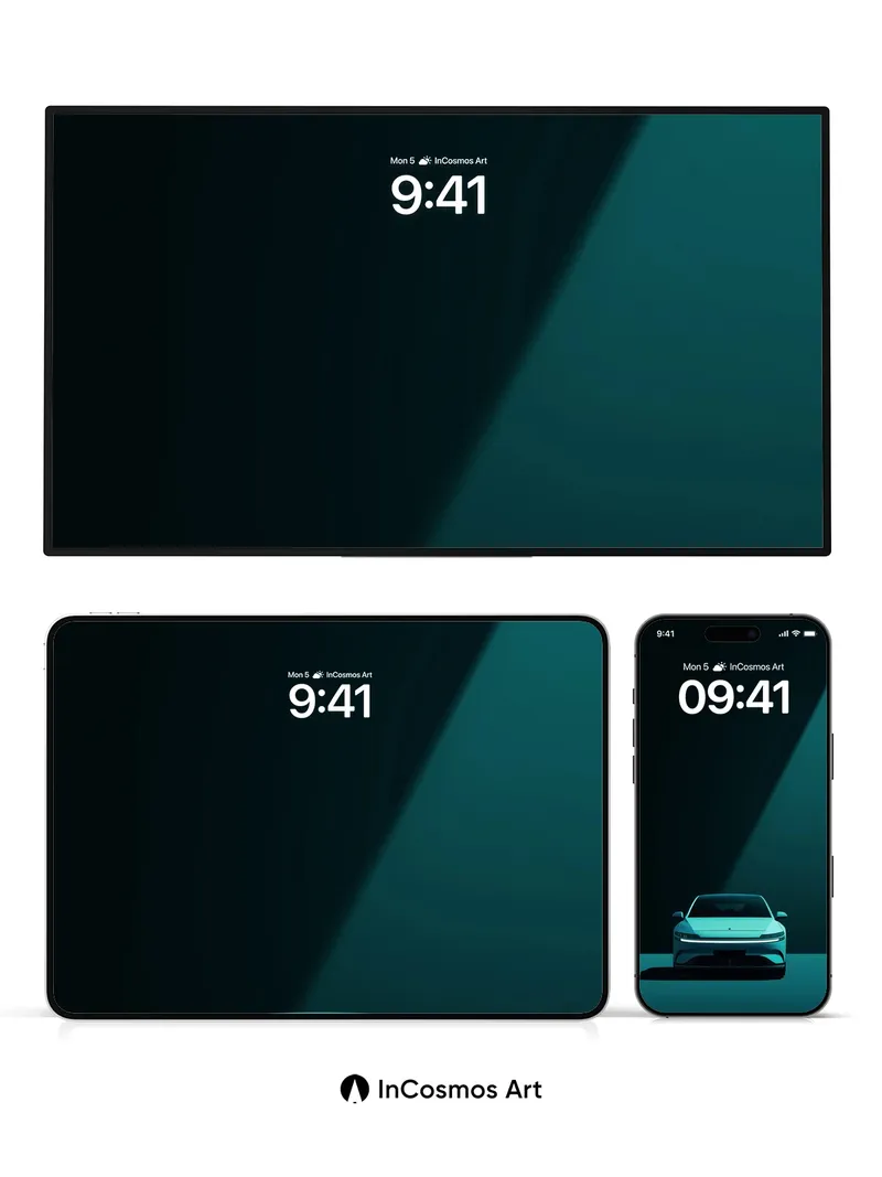 Neon Silence Wallpaper with Electric Horizon