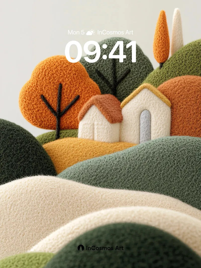 Whispering Wool Wallpaper with Autumn Hues