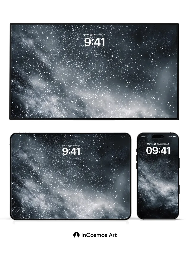 Cosmic Veil Wallpaper with Starlit Dust