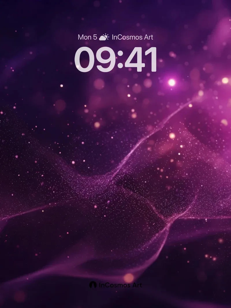 Cosmic Veil Wallpaper with Starlit Threads