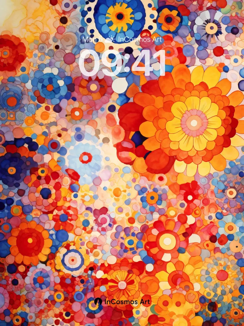 Radiant Bloom Wallpaper with Cosmic Petals wallpaper for iPhone, iPad & Mac
