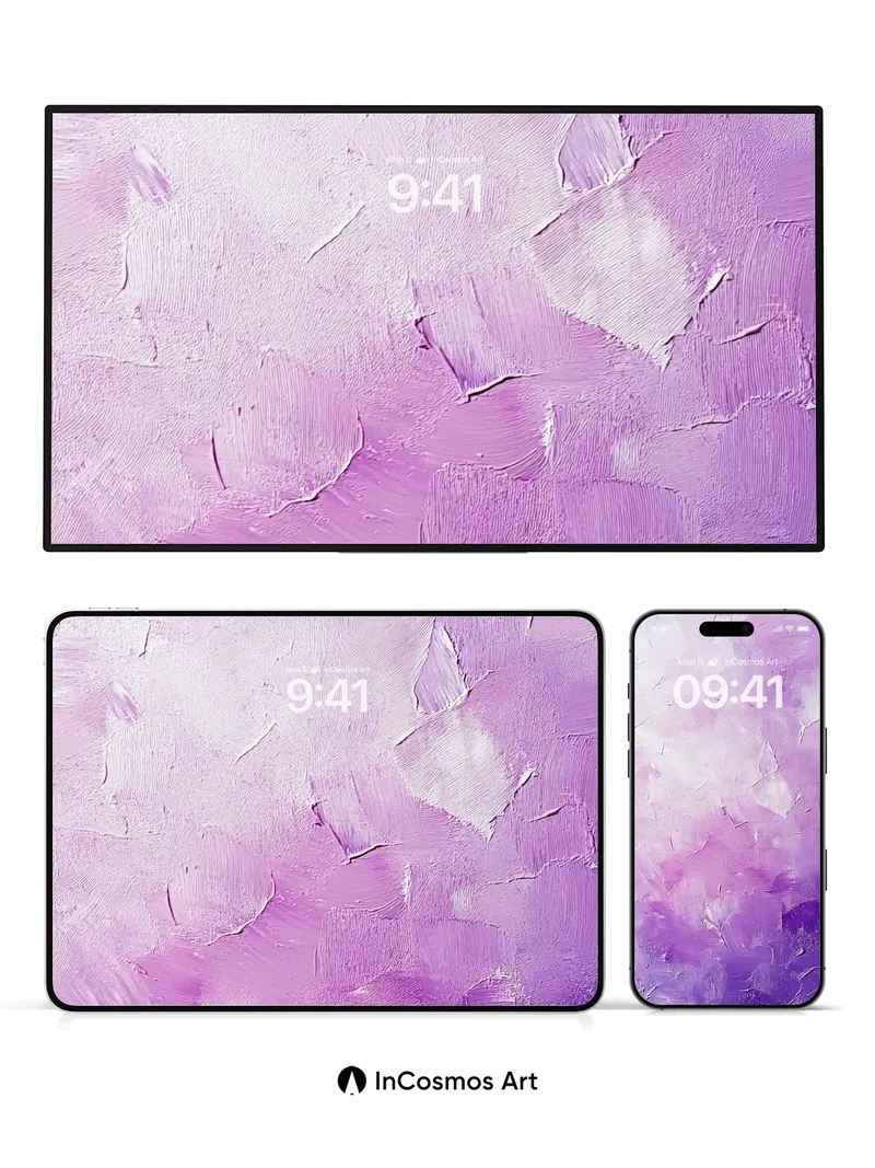 Lavender Hush Wallpaper with Textured Depth