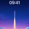Celestial Ascent Wallpaper with Starlit Trail wallpaper for iPhone, iPad & Mac