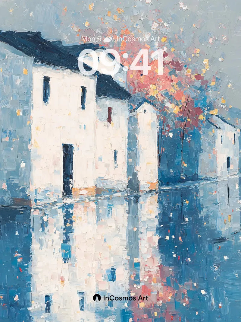 Serenity Reflection Wallpaper with Autumn Hues