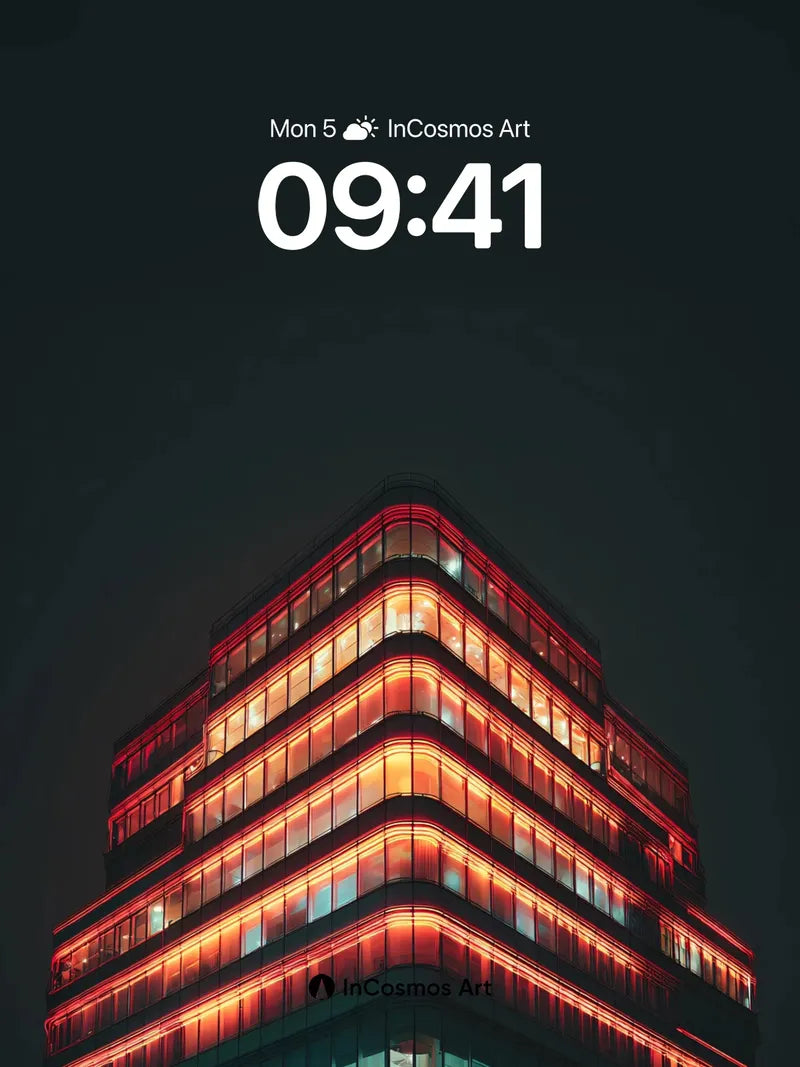 Neon Pulse Wallpaper with Glowing Corners