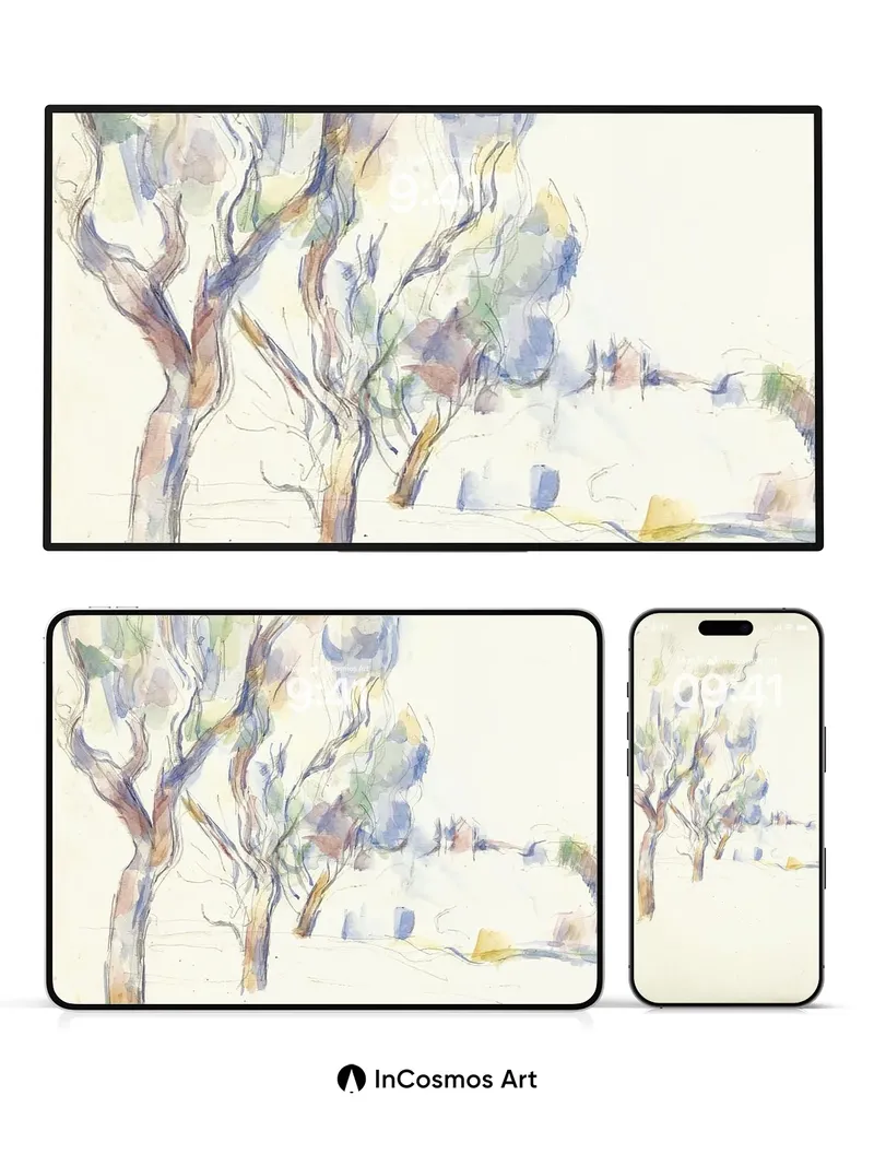 Whispering Bark Wallpaper with Ethereal Hues