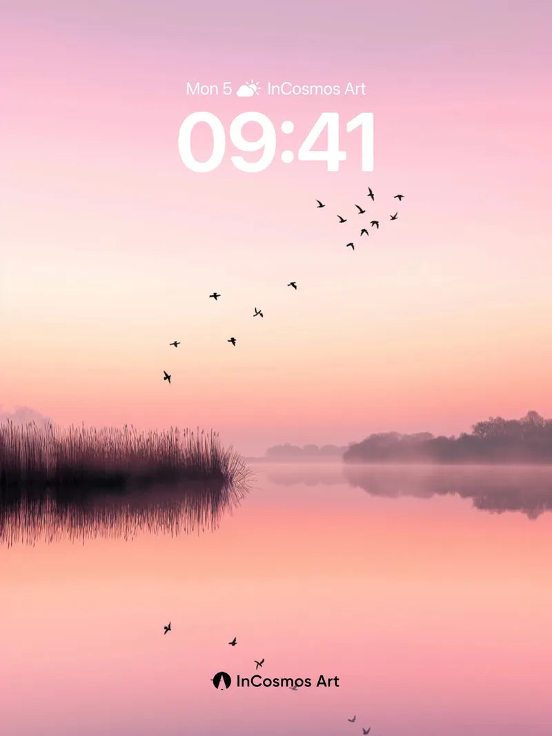 Serenity Flight Wallpaper with Mirror Lake Reflection