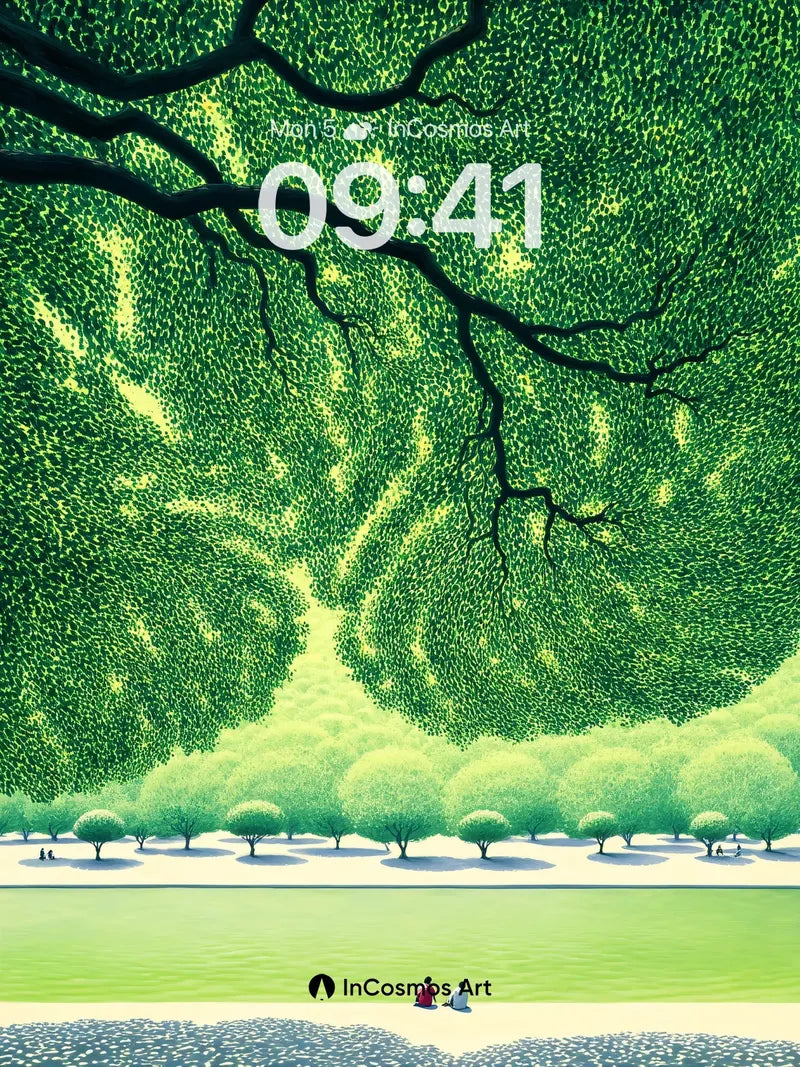 Serenity Canopy Wallpaper with Whispering Leaves wallpaper for iPhone, iPad & Mac