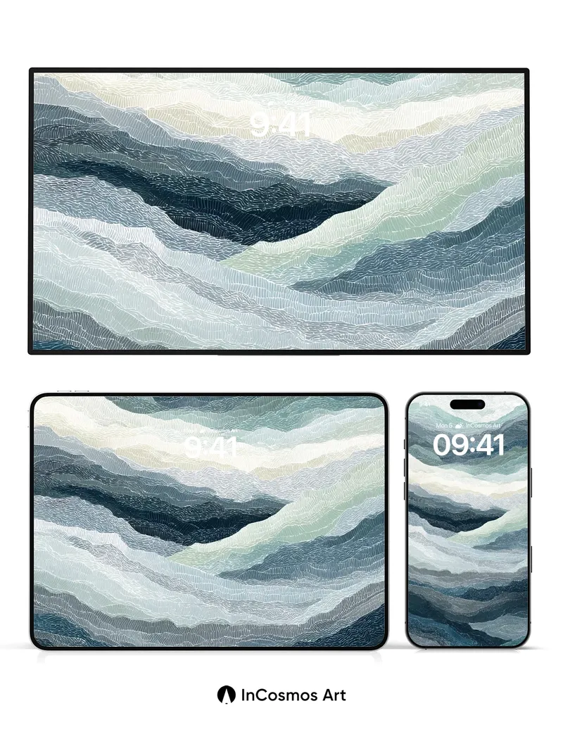 Serpentine Valley Wallpaper with Whispering Lines