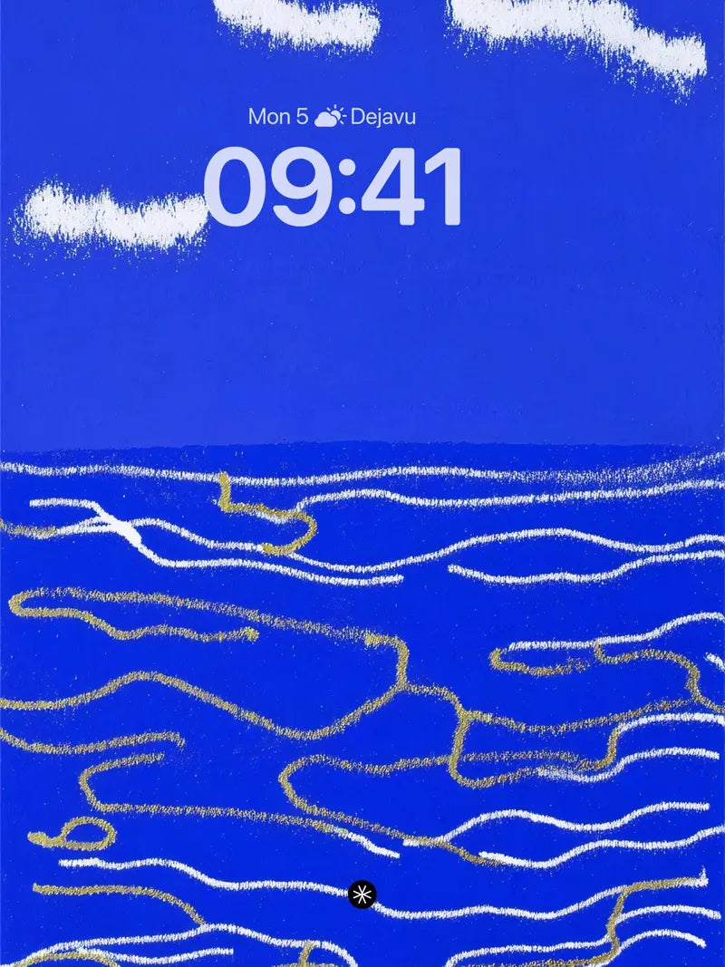 Serene Azure Waves Wallpaper wallpaper for iPhone, iPad & Mac