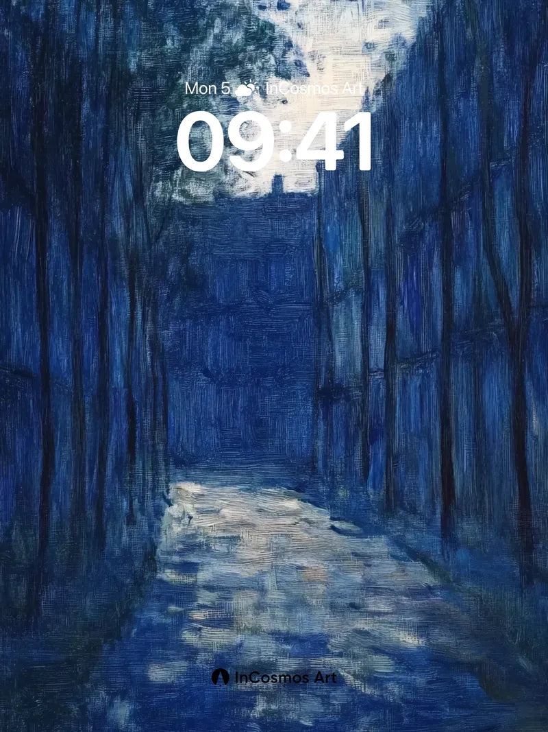 Nocturnal Path Wallpaper with Dappled Light