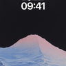 Calm Ocean Wave Wallpaper with Pink Moonlight wallpaper for iPhone, iPad & Mac