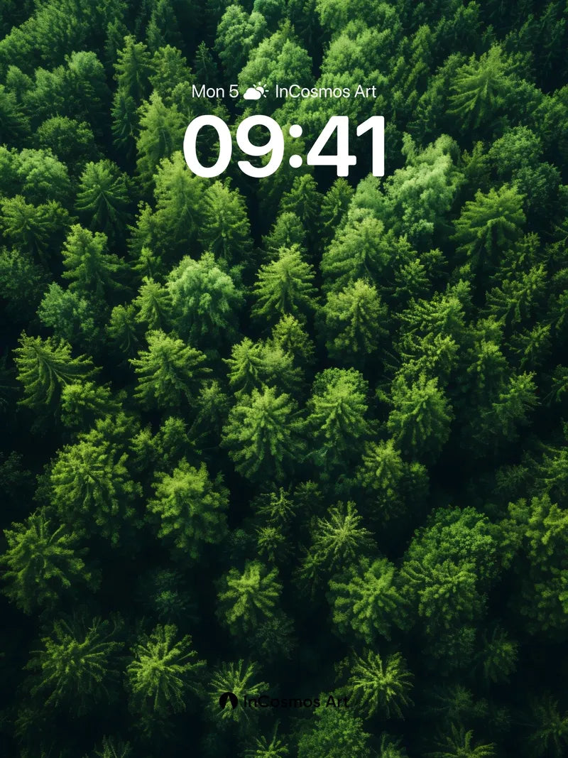 Emerald Canopy Wallpaper with Whispering Pines