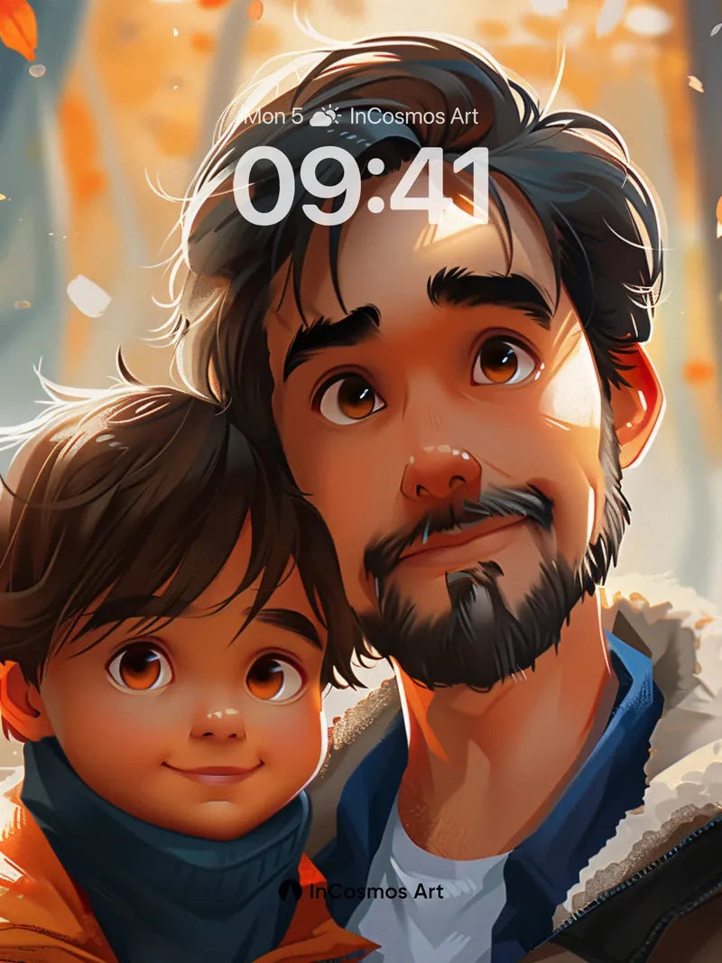 Autumn Embrace Wallpaper with Golden Light