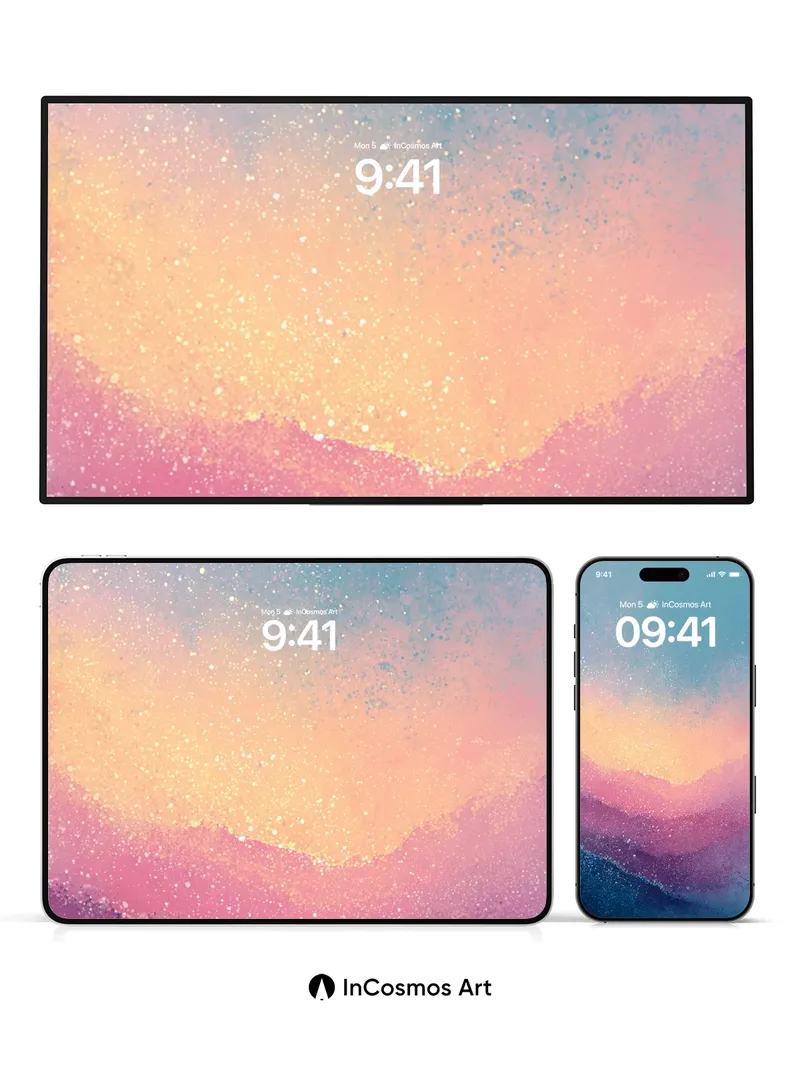 Luminous Horizon Wallpaper with Cosmic Dust