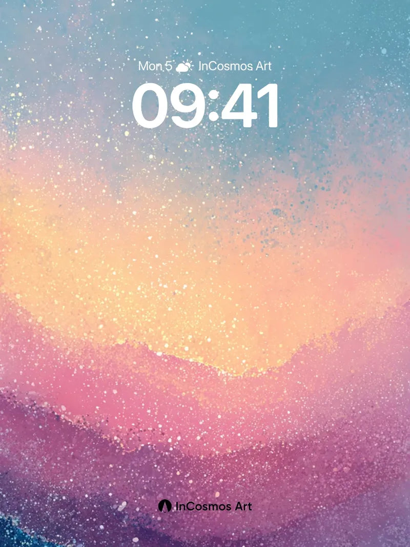 Luminous Horizon Wallpaper with Cosmic Dust