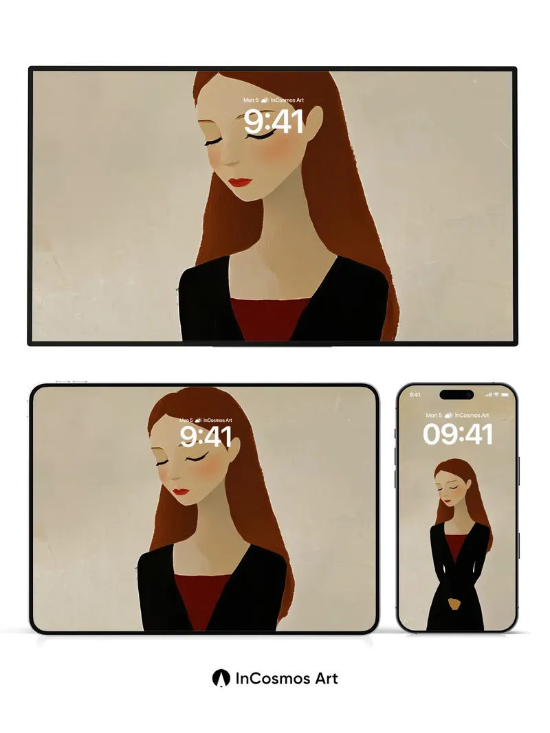 Quiet Contemplation Wallpaper with Velvet Depths