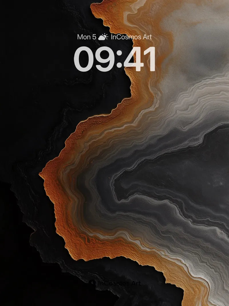 Silken Abyss Wallpaper with Mineral Veins