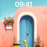 Sun-Kissed Scooter Wallpaper with Coral Hues wallpaper for iPhone, iPad & Mac