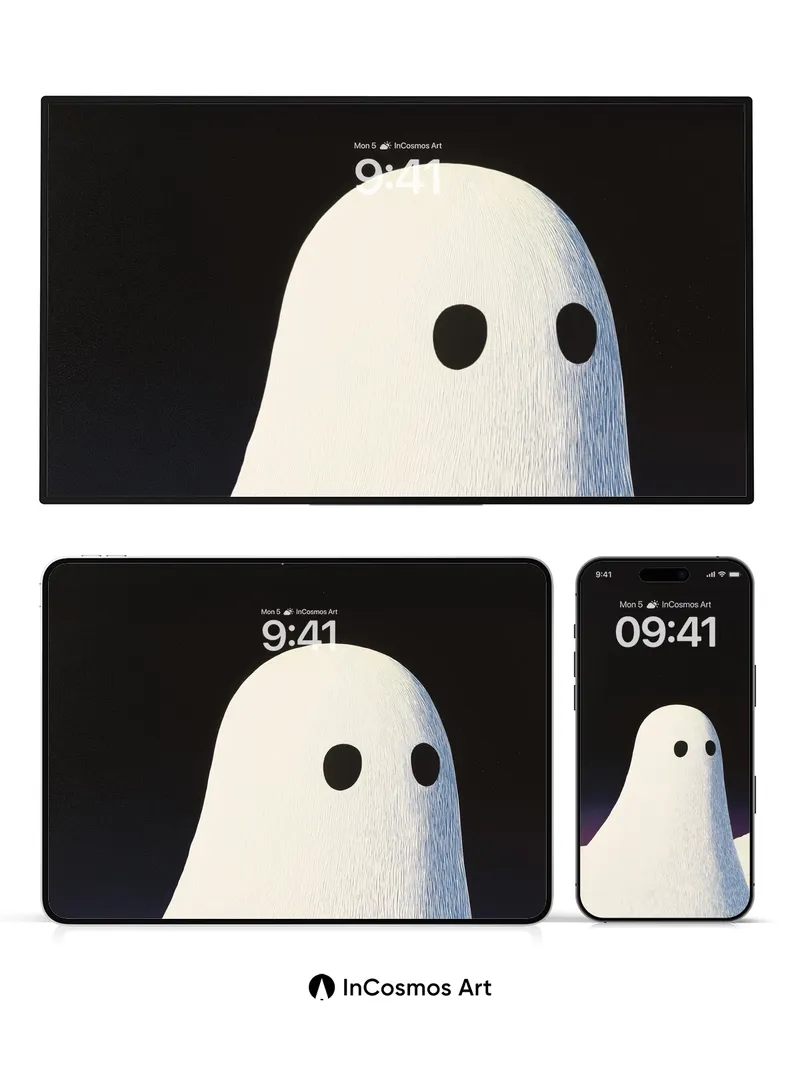 Silent Specter Wallpaper with Textured Light