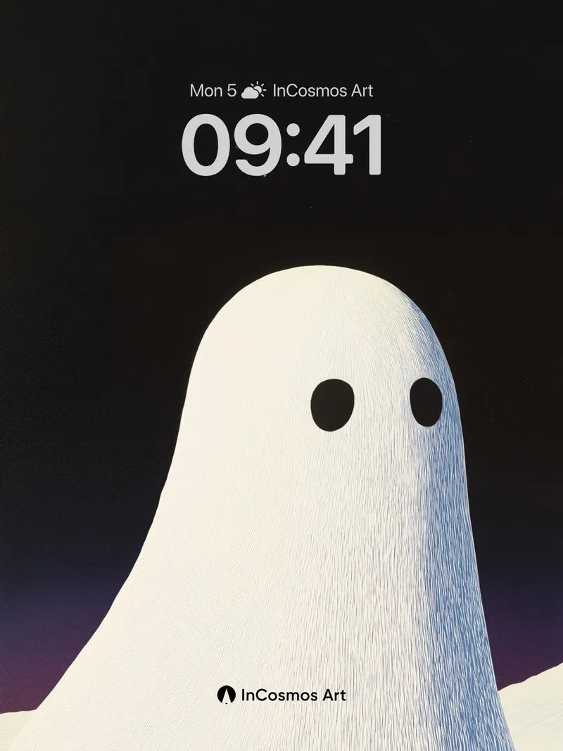 Silent Specter Wallpaper with Textured Light