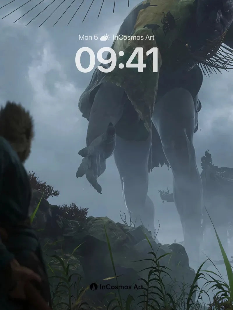 Mystic Colossus Wallpaper with Celestial Halo