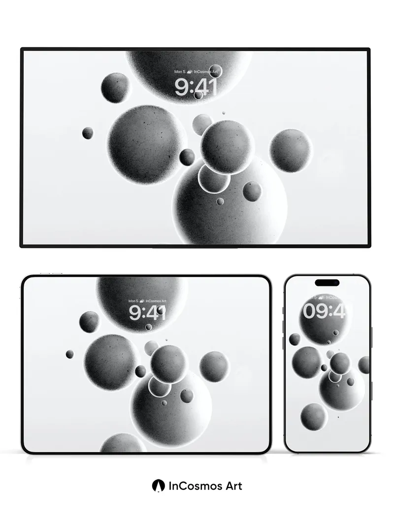 Floating Sphere Wallpaper with Ethereal Light