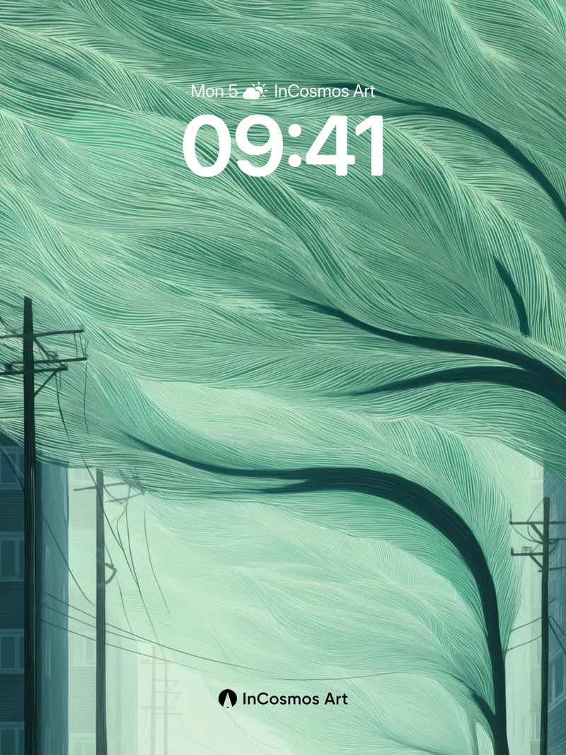 Whispering Canopy Wallpaper with Floating Roots