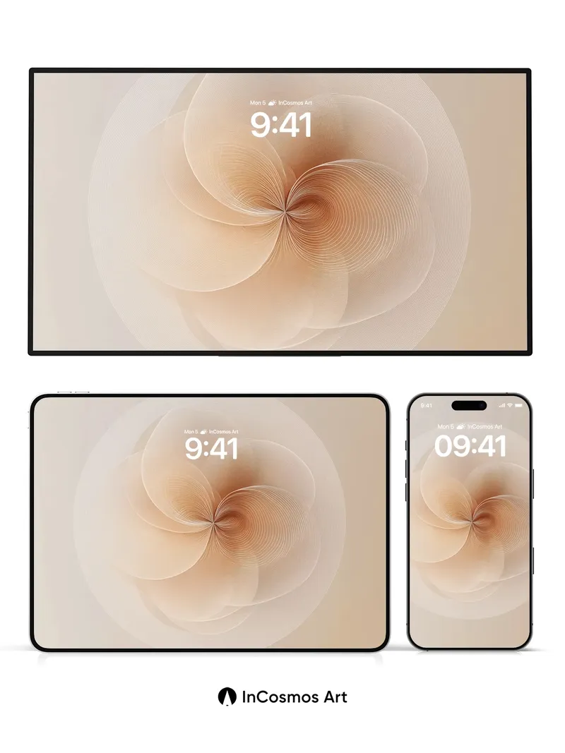 Serenity Spiral Wallpaper with Ethereal Veils